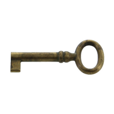 Q.TA' 5 BL CHIAVE P/MOBILI 33718 24X56 MM OTTONE ANTICAT