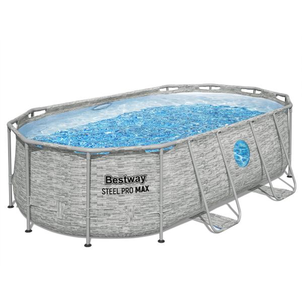 Q.TA' 1 PISCINA POWER STEEL C/TELAIO E POMPA 427X250X100 56714