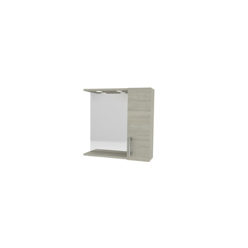 Q.TA' 1 SPECCHIO DA BAGNO A 1 ANTA ROVERE GRIGIO