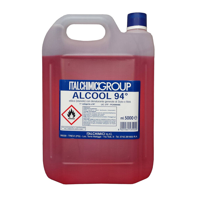 Q.TA' 4 ALCOOL DENATURATO 94 CERTIFICATO 5 L ITALCHIMICI