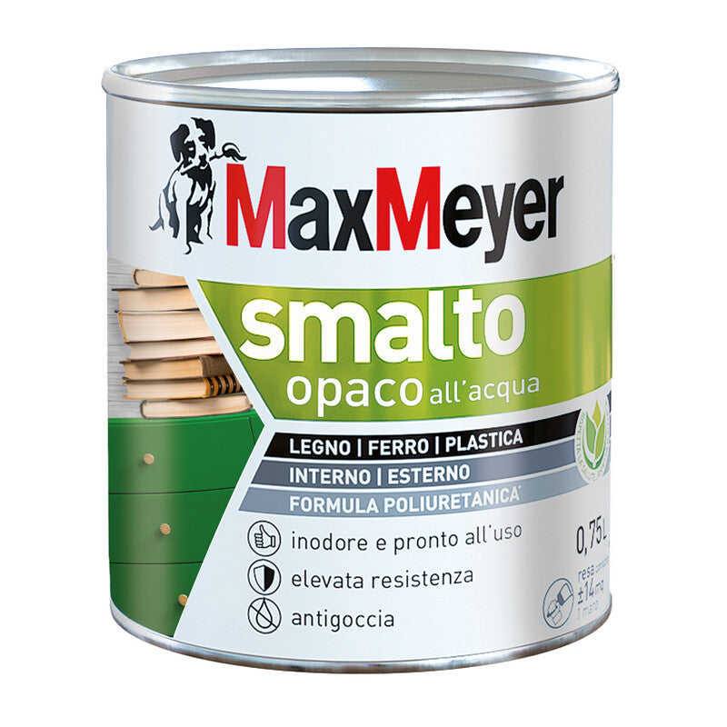 Q.TA' 1 MAX SMALTO ALLACQUA POLIURETANICO OPACO 0,75L MARRONE