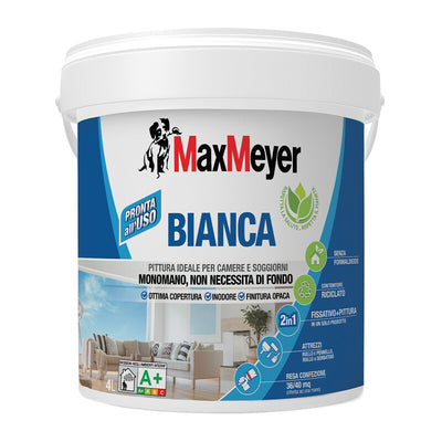 Q.TA' 1 MAX IDROPITTURA LAVABILE BIANCA 4 L