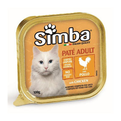 Q.TA' 32 CIBO GATTO MONGE SIMBA 100 G PATE VSC POLLO
