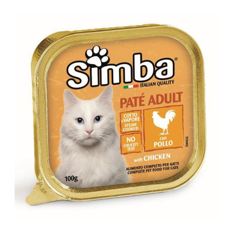 Q.TA' 32 CIBO GATTO MONGE SIMBA 100G PATE VSC POLLO