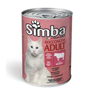 Q.TA' 24 CIBO GATTO MONGE SIMBA 415 G BOCCONCINI VITELLO