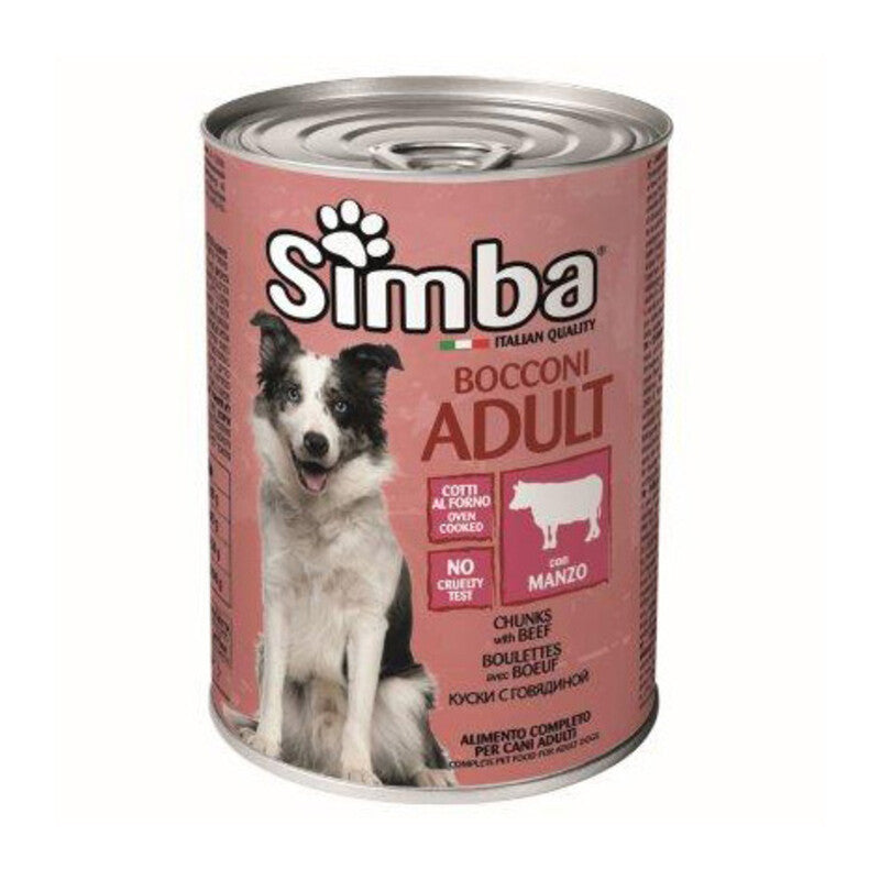 Q.TA' 24 CIBO CANE MONGE SIMBA 415 G BOCCONC VITELLO