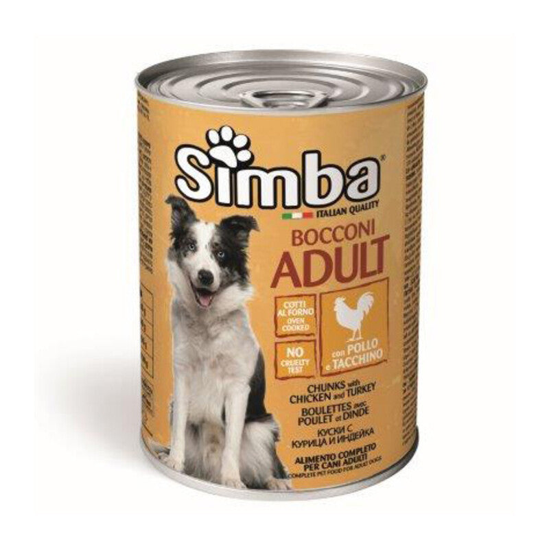 Q.TA' 24 CIBO CANE MONGE SIMBA 415 G BOCCONC POL TACC