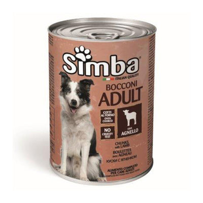 Q.TA' 24 CIBO CANE MONGE SIMBA 415 G BOCCONC AGNELLO