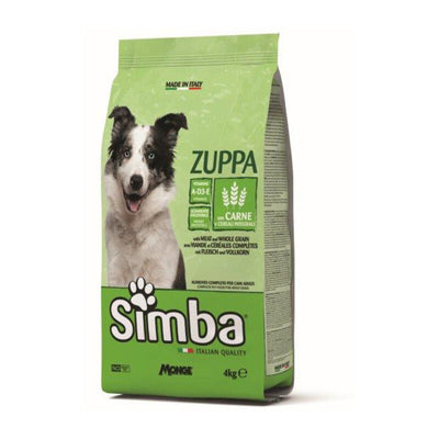 Q.TA' 1 CROCCHETTA CANE MONGE SIMBA 4 KG ZUPPA CARNE E CEREALI