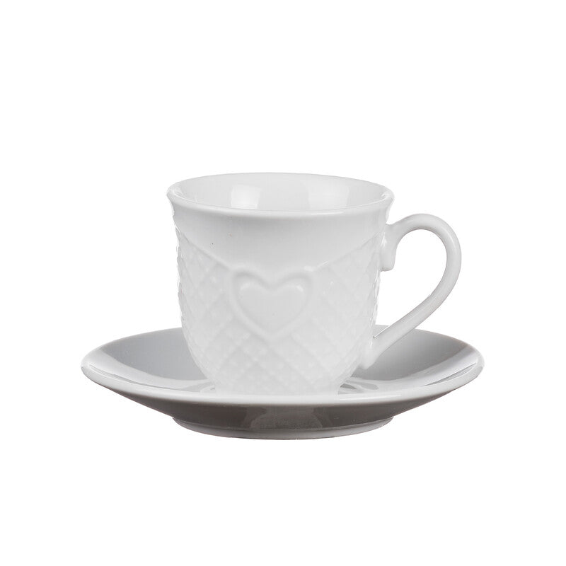 Q.TA' 1 TAZZINA CAFFE CUORI C/PIATTINO 6