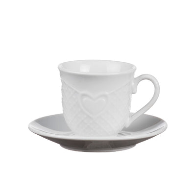 Q.TA' 1 TAZZINA CAFFE CUORI C/PIATTINO 6
