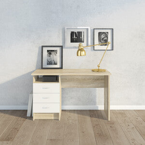Q.TA' 1 KIT SCRIVANIA FUNCTION PLUS 120X48X72 ROVERE BIANCO