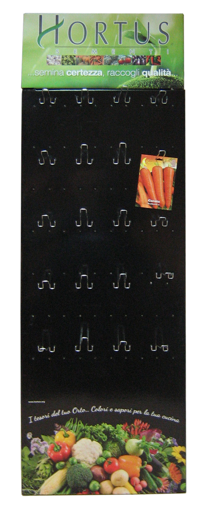 Q.TA' 1 SEMI ORTO ESPOSITORE A PAVIMENTO 20 GANCI