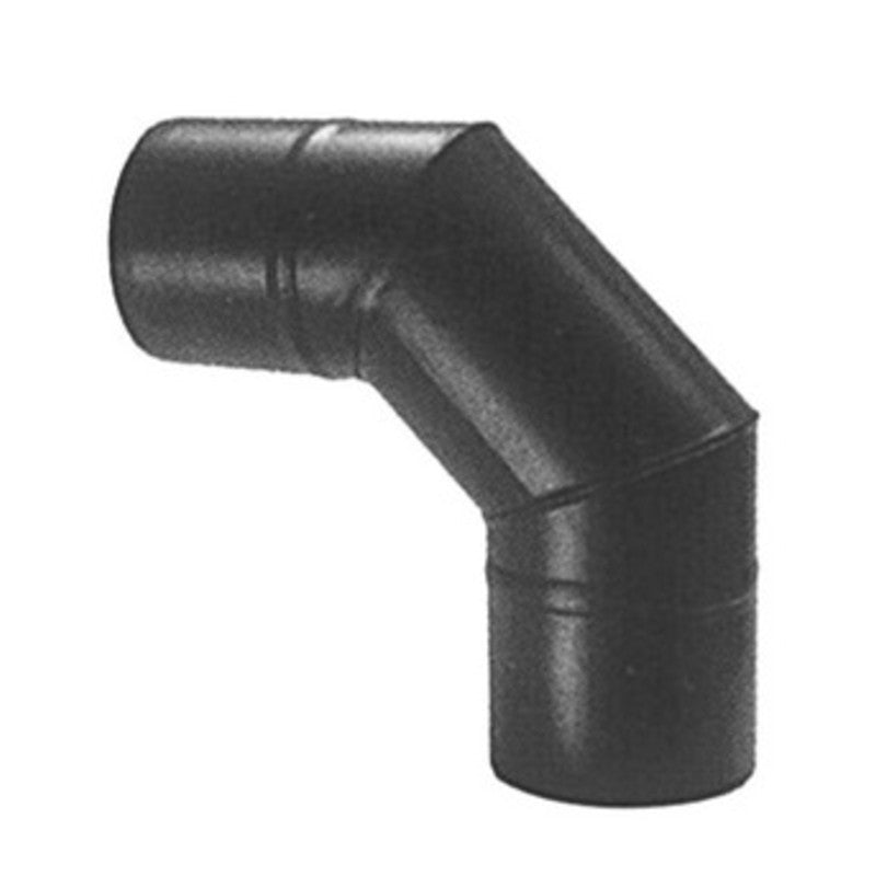 Q.TA' 1 GOMITO P/STUFA A PELLET 90 ATTACCO MM D 8 CM NERO OPACO