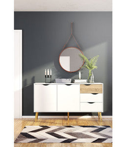 Q.TA' 1 KIT CREDENZA 2 ANTE + 3 CASSETTI 147X39X91 OSLO