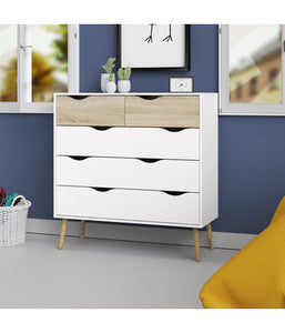 Q.TA' 1 KIT CASSETTIERA 5 CASSETTI OSLO 98X39X100 CM