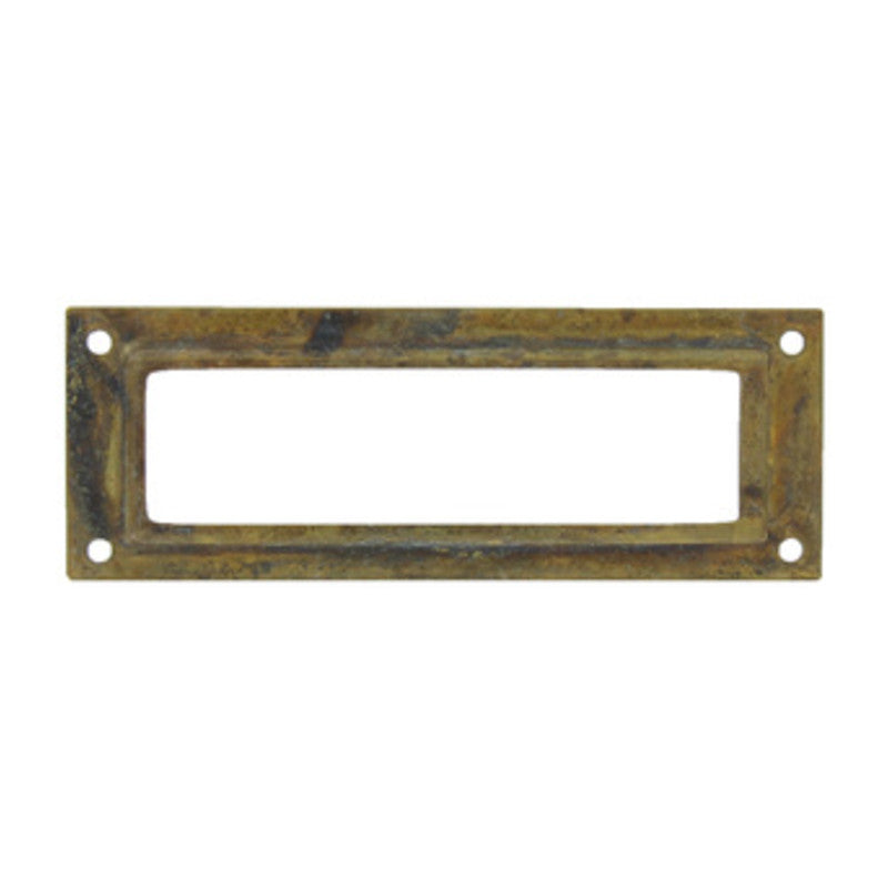 Q.TA' 25 PORTAETICHETTA OTTONE 45123 80X29 MM ANTICATO**