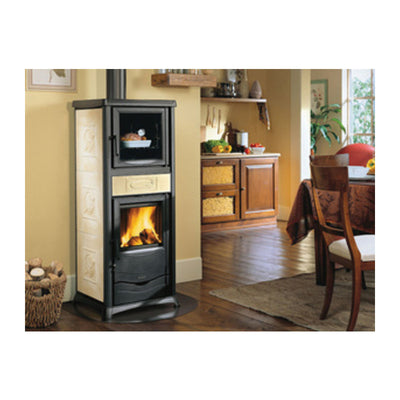 Q.TA' 1 STUFA LEGNA C/FORNO 9.1 KW ROSSELLA PLUS EVO PANNA