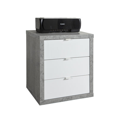 Q.TA' 1 PRATICO CASSETTIERA 45,2X55XH65,5 CM CEMENTO