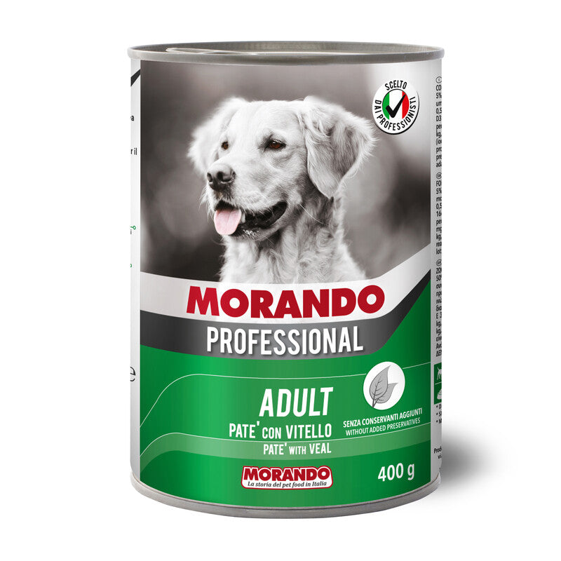 Q.TA' 24 CIBO CANE MORANDO LATT 400G PAT VITELLO