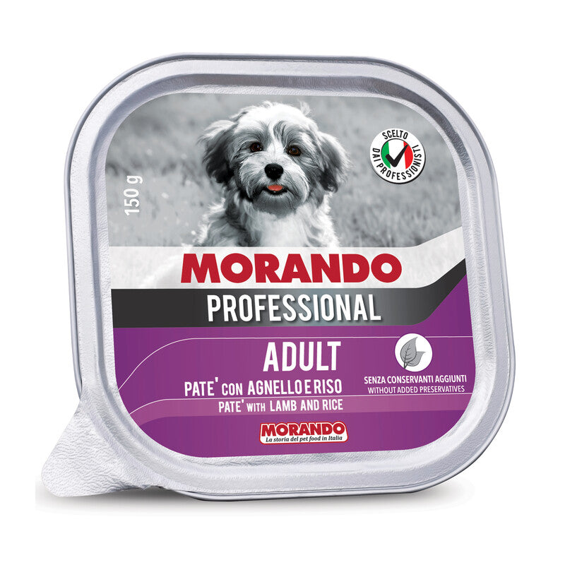 Q.TA' 22 CIBO CANE MORANDO VSC 150 G PATE AGNELLO E RISO
