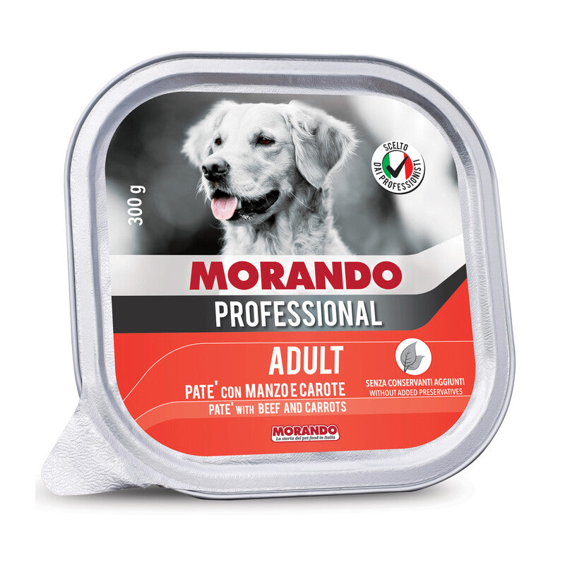 Q.TA' 18 CIBO CANE MORANDO VSC 300G PATE MANZO CAROTE
