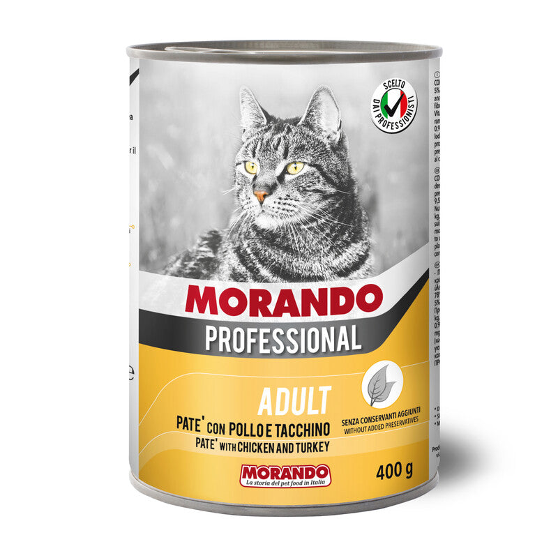 Q.TA' 24 CIBO GATTO MORANDO LATT 400 G PAT POLLO TACCHIN