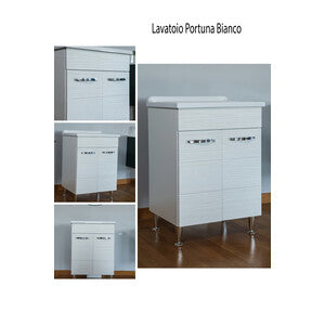 Q.TA' 1 LAVATOIO ANTONELLA 60X50CM C/SIFONE BIANCO PORT