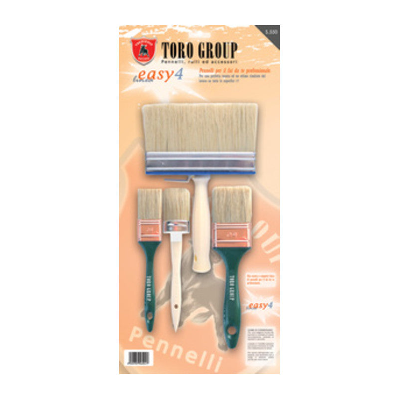 Q.TA' 1 SET 4 PENNELLI SETOLA BIONDA EASY4 S/550
