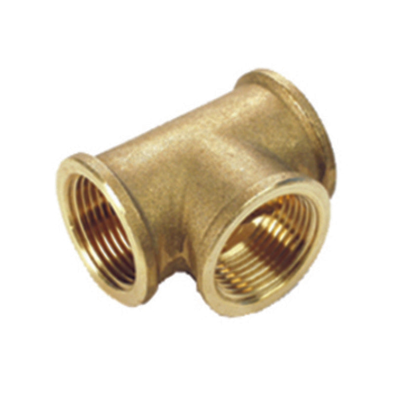 Q.TA' 10 IDRAULICA - TEE 130 OTTONE GIALLO D 3/8