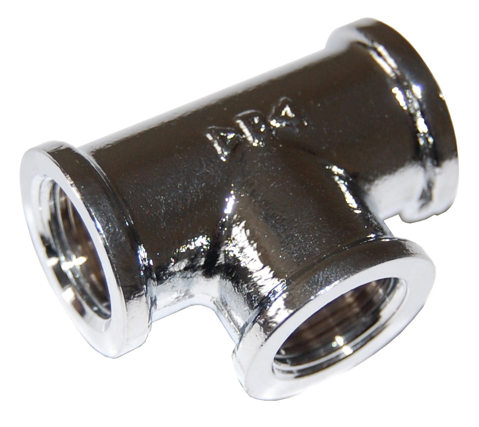 Q.TA' 10 IDRAULICA-TEE 130 OTTONE CROMATO D 1/2