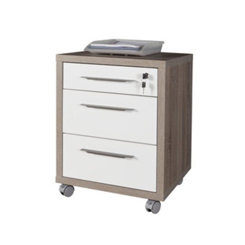 Q.TA' 1 DISEGNO CASSETTIERA 3 CASSETTI 45X48,5X63 I ROVERE BIANCO