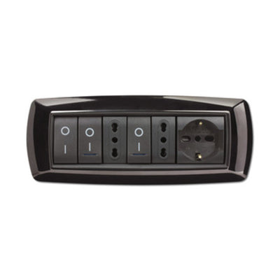 Q.TA' 1 PLACCA LIFE LIVING PLAST NERO 7P