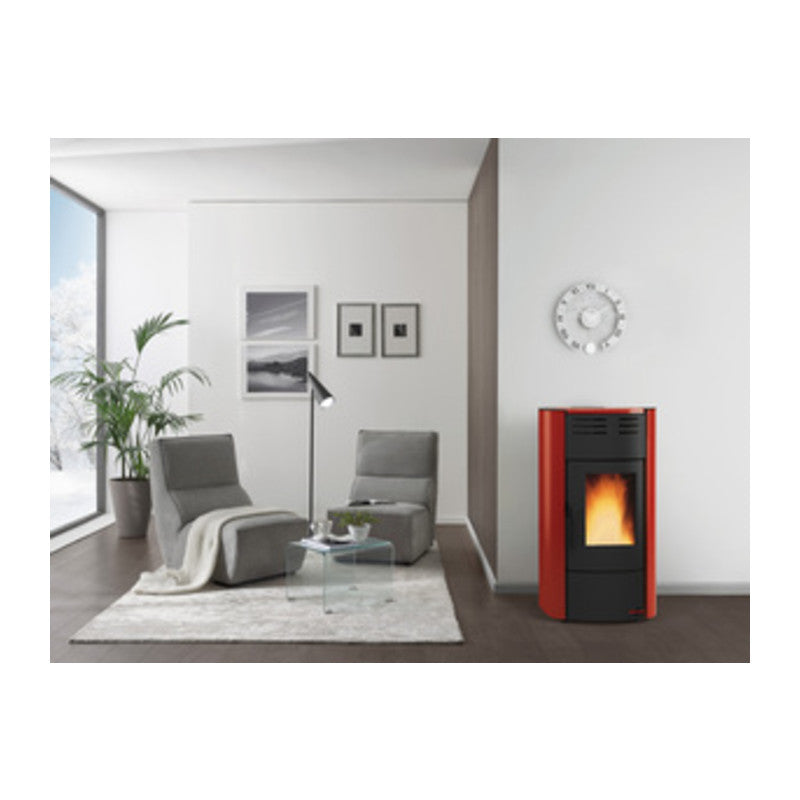 Q.TA' 1 TERMOSTUFA PELLET VENT 18.1KW RAFFAELLA IDRO H15 BORDEAUX