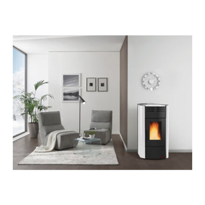 Q.TA' 1 TERMOSTUFA PELLET IDRO RAFFAELLA H15 VENT 18.1KW BIANCO