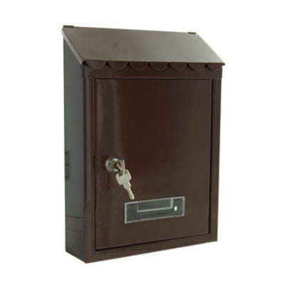 Q.TA' 6 CASSETTA POSTALE GARDEN ACCIAIO MARRONE TX0080