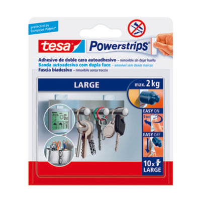 Q.TA' 15 FASCIA BIADESIVA FORTE TESA POWERSTRIPS 10