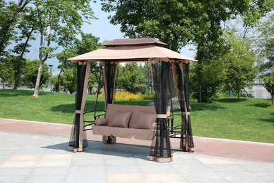 Q.TA' 1 C DONDOLO HAREM IN ACCIAIO C/MOSCHIERA BEIGE SC