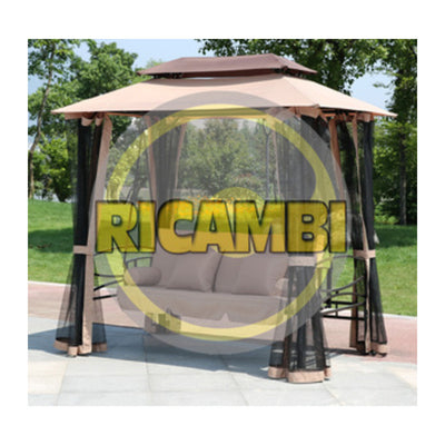 Q.TA' 1 C SET TELI MOSCHIERA P/DONDOLO HAREM BEIGE SC