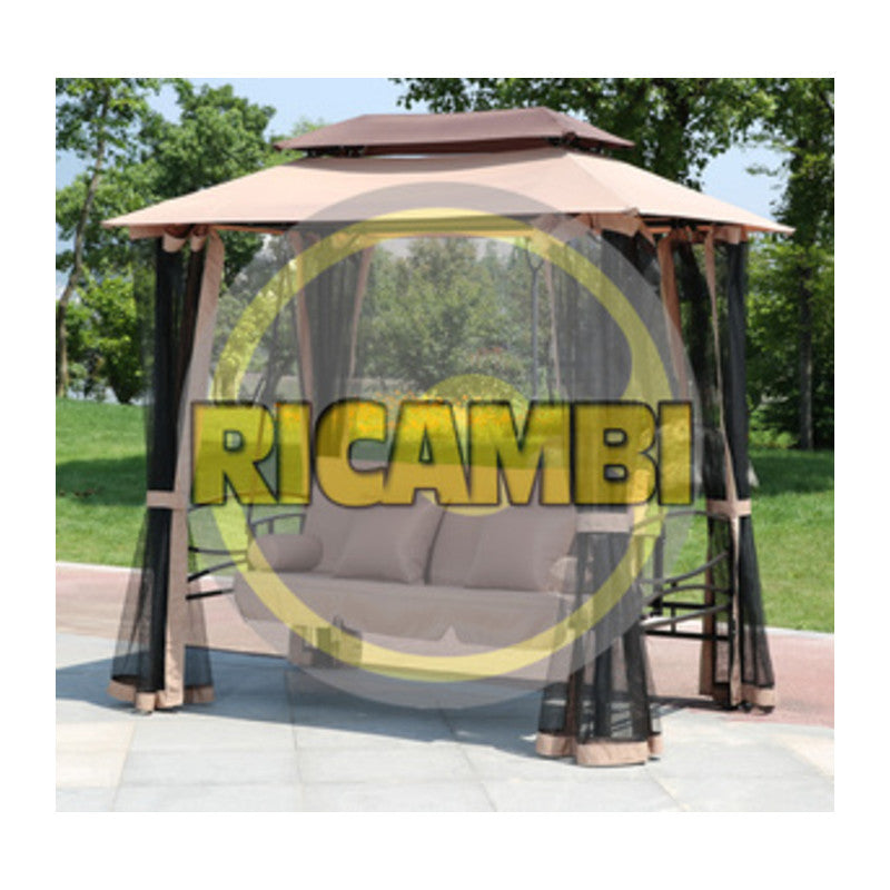 Q.TA' 1 C SET TELI MOSCHIERA P/DONDOLO HAREM BEIGE SC