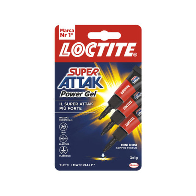Q.TA' 24 ADESIVO SUPER ATTAK POWER GEL MINI DOSI 3X1 G