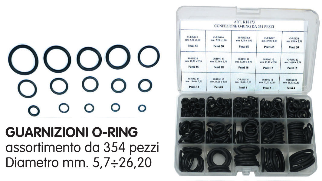 Q.TA' 1 CASSETTA O-RING MISTA 354
