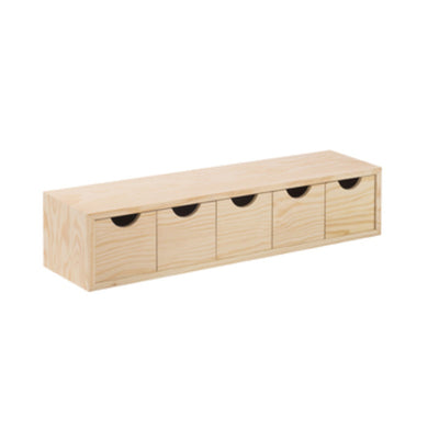 Q.TA' 4 CASSETTIERA MINI 5 CASSETTI 56X13XH12 CM