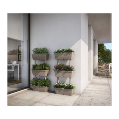 Q.TA' 5 FIORIERA MULTIPLA 50X17XH100 CM TORTORA