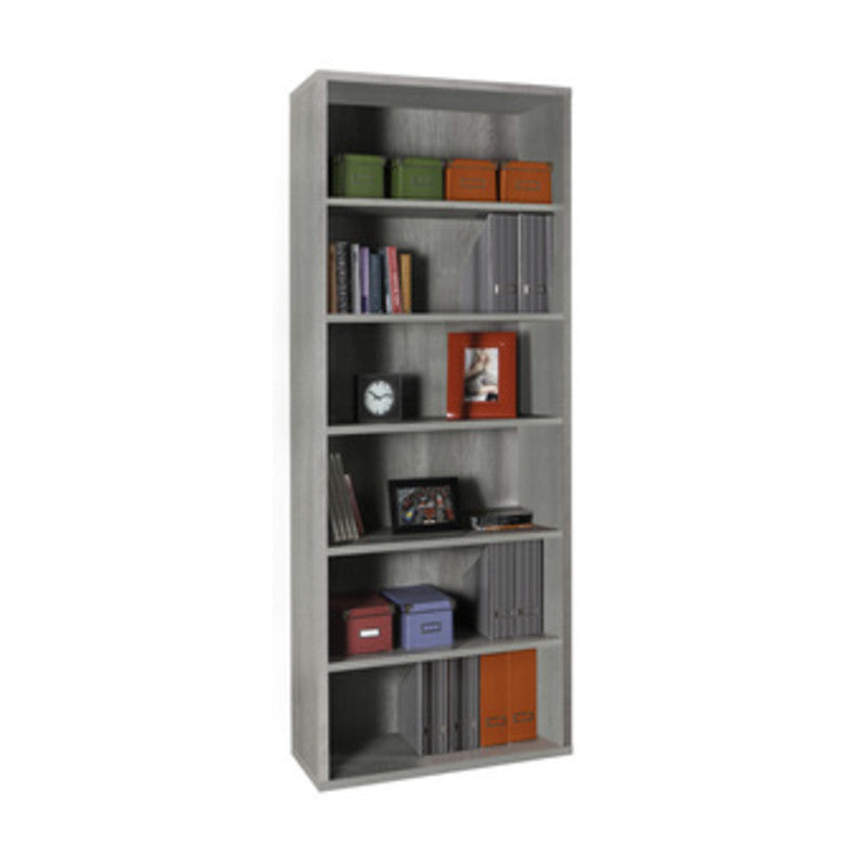 Q.TA' 1 PRATICO LIBRERIA 35,7X81,6XH217 CM CEMENTO