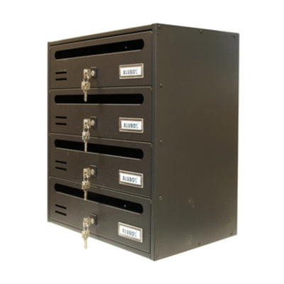 Q.TA' 1 CASSETTA POSTALE ALUBOX CUBO/R 4 38,5X25X43 GR GHISA