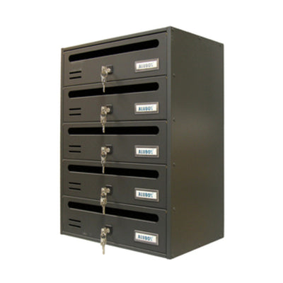 Q.TA' 1 CASSETTA POSTALE ALUBOX CUBO/R 5 38,5X25X53 GR GHISA