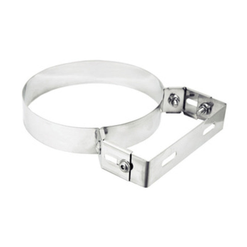 Q.TA' 1 COLLARE INOX C/STAFFA P/TUBO STUFA 30CM