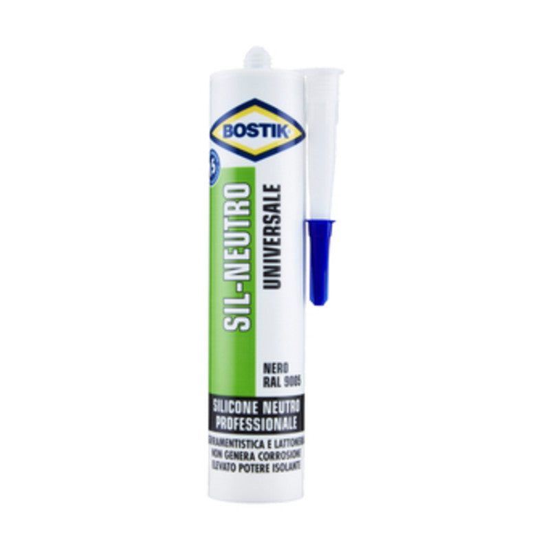 Q.TA' 12 BOSTIK SIL-NEUTRO UNIVERSALE 300 ML NERO