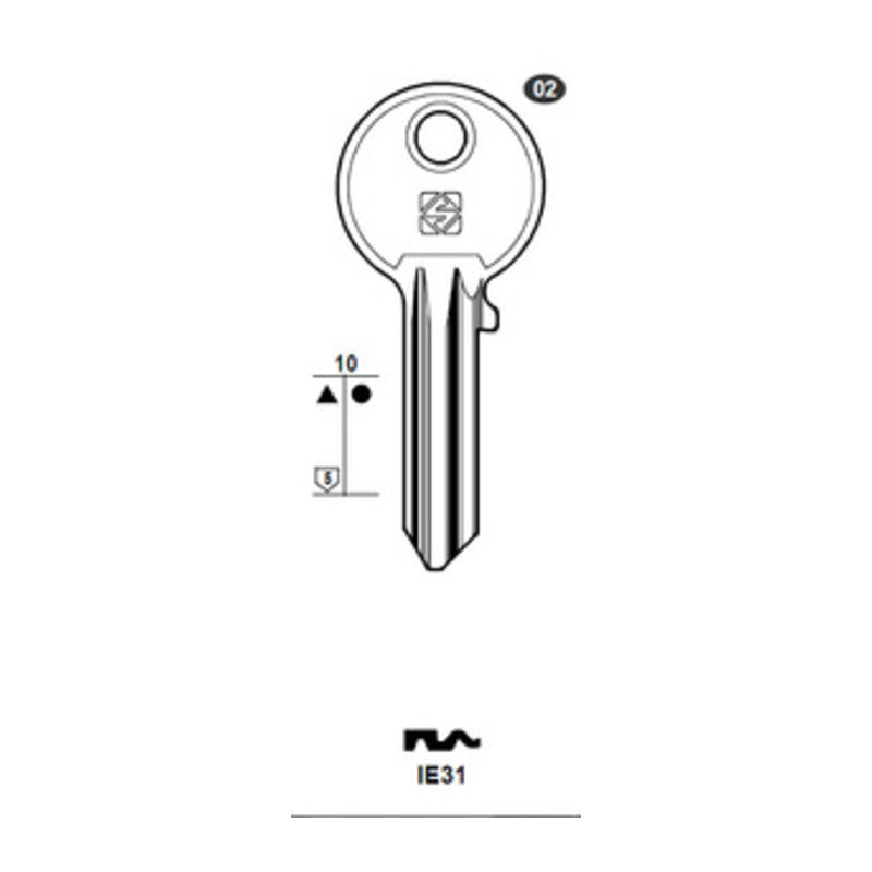 Q.TA' 20 SILCA IE31 CHIAVE PROFILO ACCIAIO